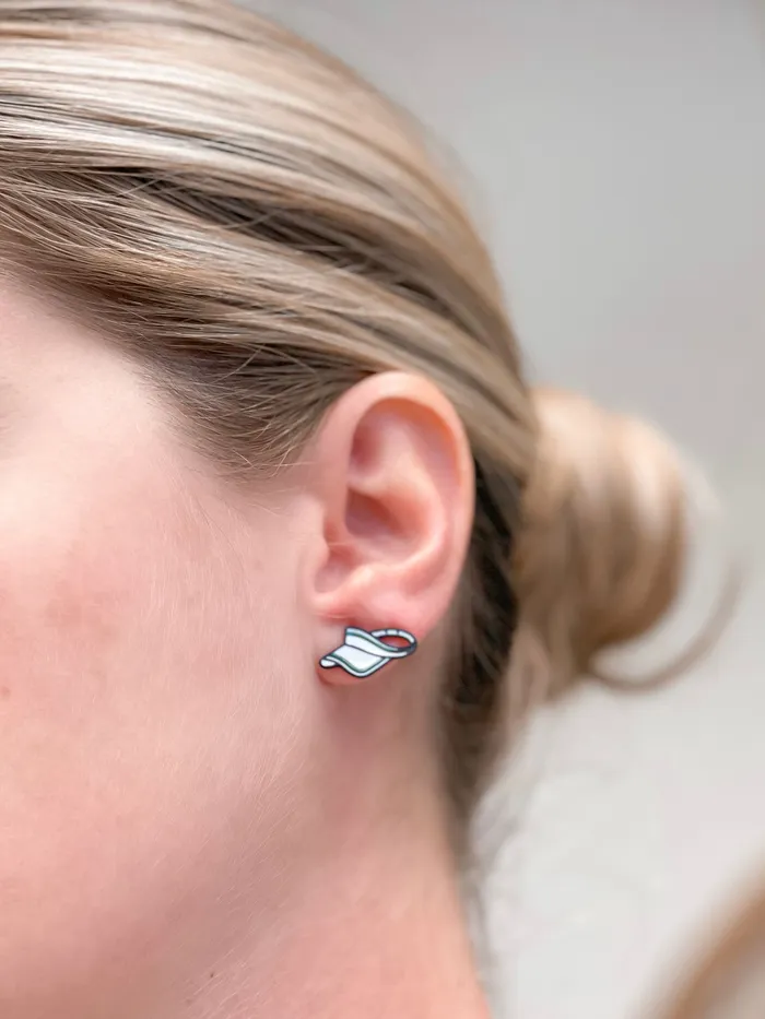 Sun Visor Enamel Stud Earrings Prep Obsessed PR Earrings