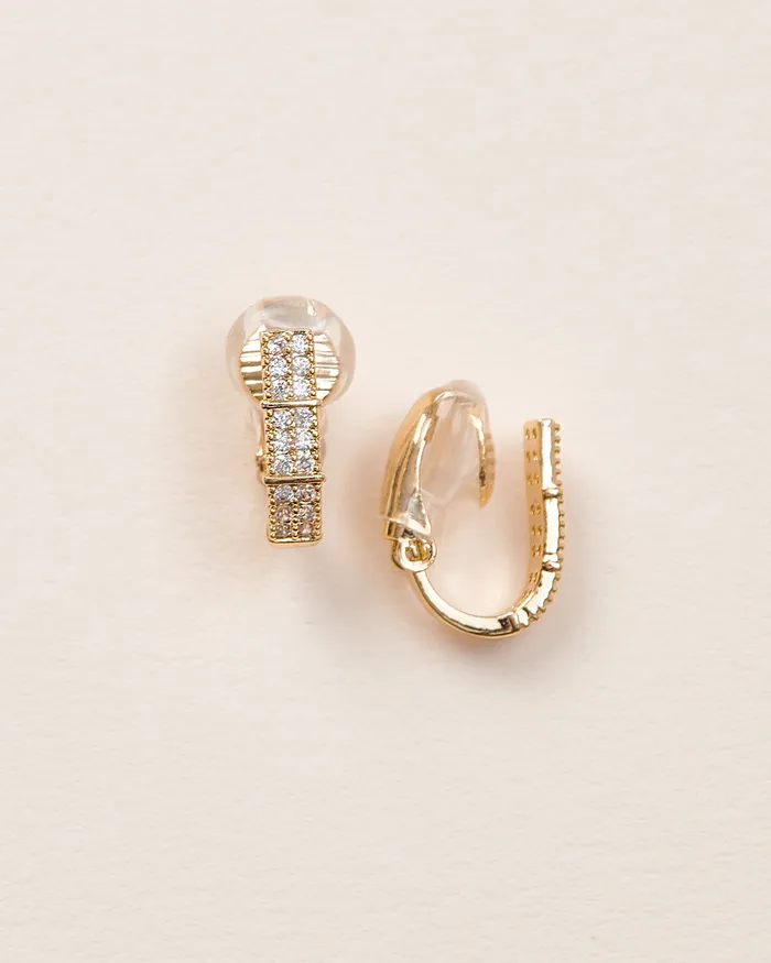  Dareth Colburn Earrings Clip on Huggie Earrings