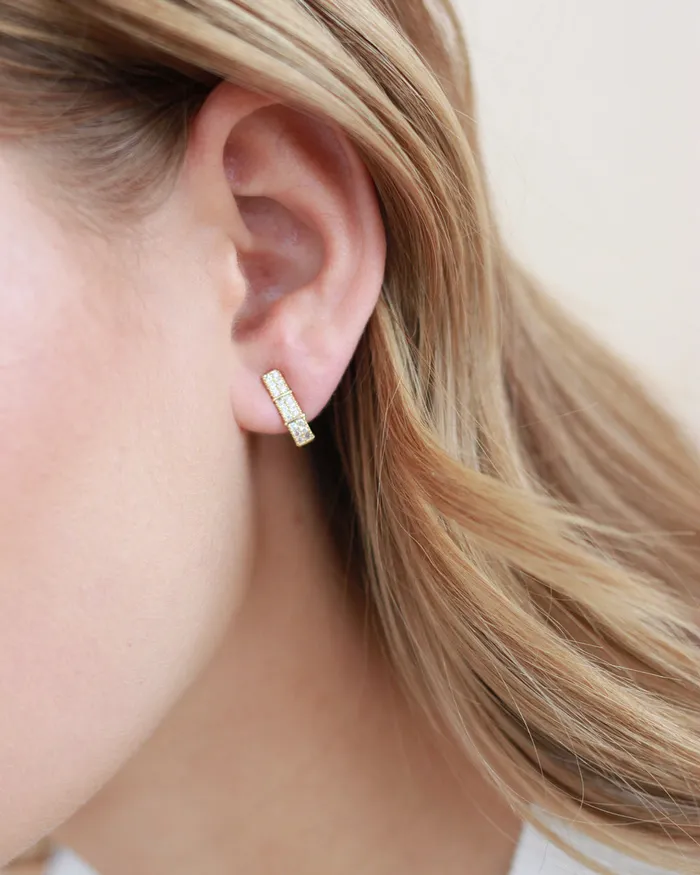  Dareth Colburn Earrings Clip on Huggie Earrings