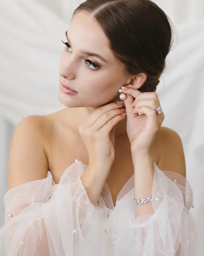 Earrings Nadine Pearl Dangle Earrings Dareth Colburn 