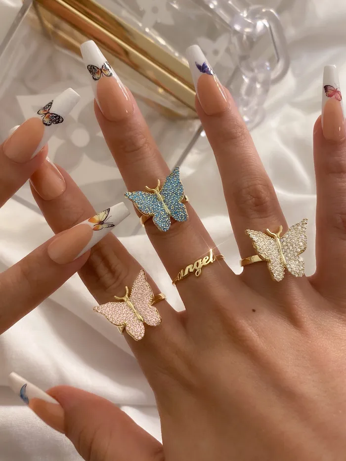 Clear Pav Butterfly 925 Ring Chvker Jewelry Rings