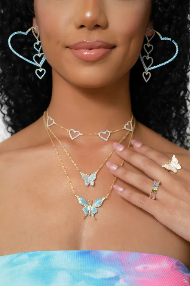 Clear Pav Butterfly 925 Ring Chvker Jewelry Rings