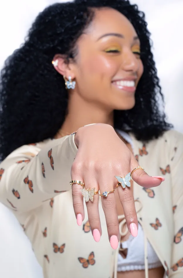 Clear Pav Butterfly 925 Ring Chvker Jewelry Rings