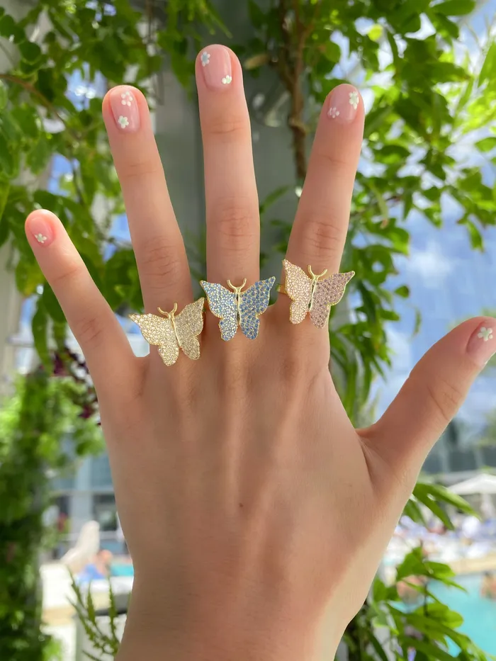 Clear Pav Butterfly 925 Ring Chvker Jewelry Rings