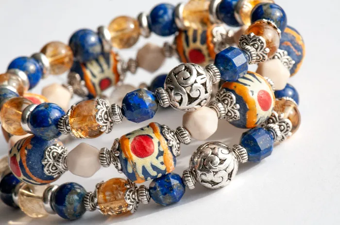 Fierce Lynx Designs Bracelets Sunny Lynx Lapis Citrine Bracelet Set