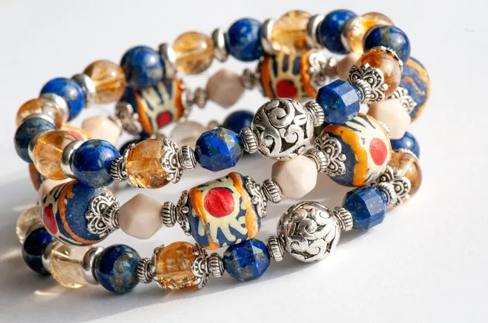 Fierce Lynx Designs Bracelets Sunny Lynx Lapis Citrine Bracelet Set
