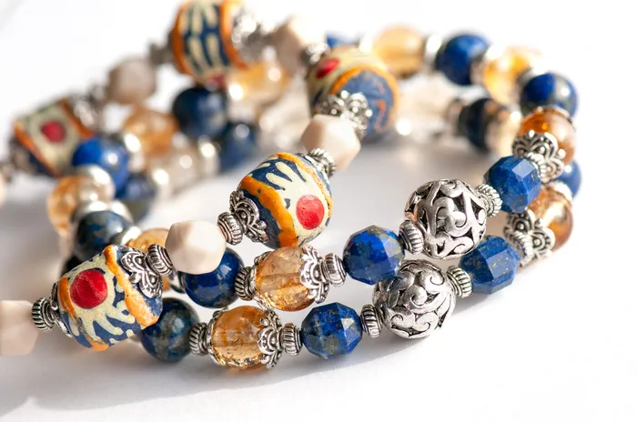 Fierce Lynx Designs Bracelets Sunny Lynx Lapis Citrine Bracelet Set