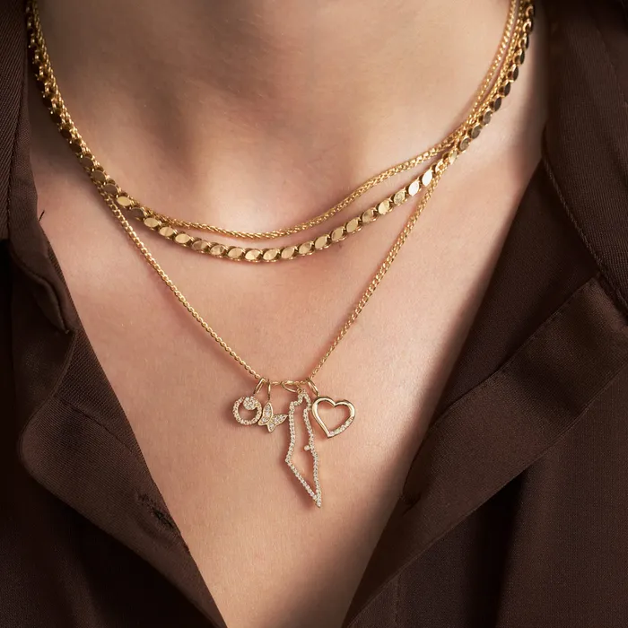 Gelin Diamond Charm Necklaces Diamond Circle Charm
