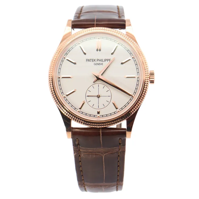 Happy Jewelers Patek Philippe Calatrava Rose Gold 39mm White Stick Dial Watch Reference 6119R001 Watches Happy Jewelers Patek Philippe Calatrava Rose Gold 39mm White Stick Dial Watch Reference 6119R001 Watches