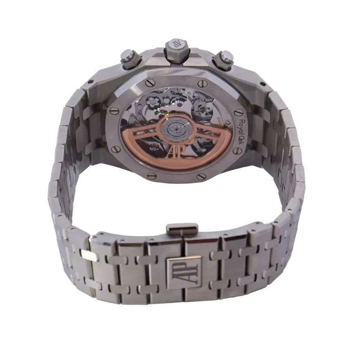 Happy Jewelers Watches Audemars Piguet Royal Oak Stainless Steel 41mm Blue Chronograph Dial Watch Reference 26240STOO1320ST05