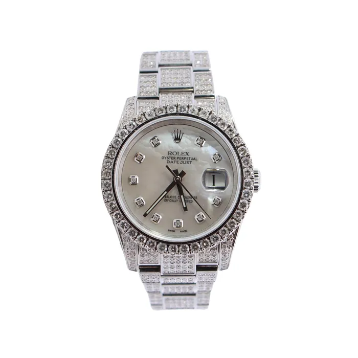Happy Jewelers Watches Rolex Datejust 36mm Custom MOP Dial Watch Ref 116200 Happy Jewelers Watches Rolex Datejust 36mm Custom MOP Dial Watch Ref 116200