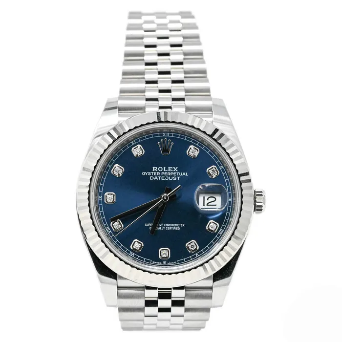Happy Jewelers Watches Rolex Datejust Stainless Steel 41mm Blue Diamond Dial Watch Reference 126334 Happy Jewelers Watches Rolex Datejust Stainless Steel 41mm Blue Diamond Dial Watch Reference 126334