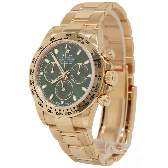 Happy Jewelers Watches Rolex Daytona 40mm Green Choronograph Dial Watch Reference 116508
