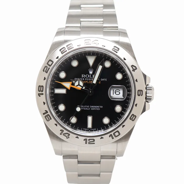 Happy Jewelers Watches Rolex Explorer II 42mm Black Dial Watch Ref 216570
