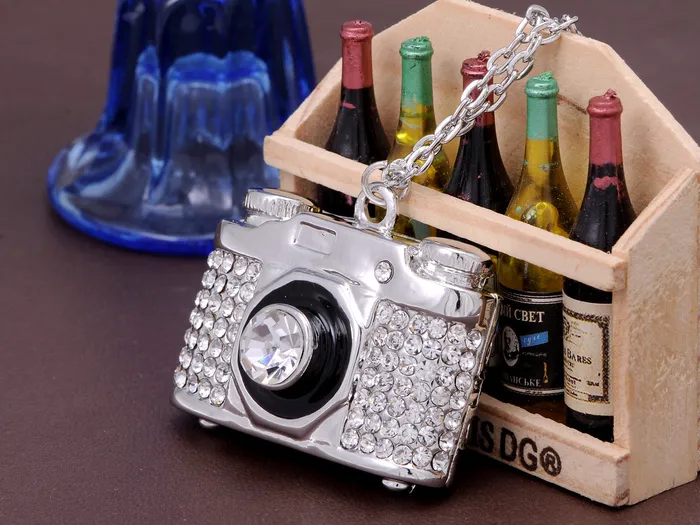 Necklaces Alilang Heavy Bling Ice Out Finished Camera Jewelry Pendant Necklace Necklaces Alilang Heavy Bling Ice Out Finished Camera Jewelry Pendant Necklace