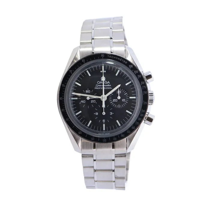 Omega Speedmaster 42mm Black Dial Watch Ref 35705000 Happy Jewelers Watches Omega Speedmaster 42mm Black Dial Watch Ref 35705000 Happy Jewelers Watches