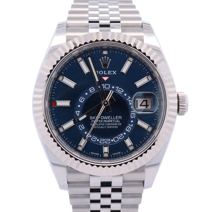 Rolex SkyDweller 42mm Blue Dial Watch Ref 336934 Happy Jewelers Watches