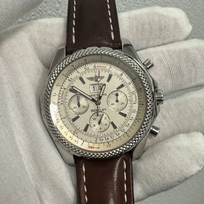 Watches Breitling Bentley 48mm White Dial Watch Ref A4436212 Happy Jewelers
