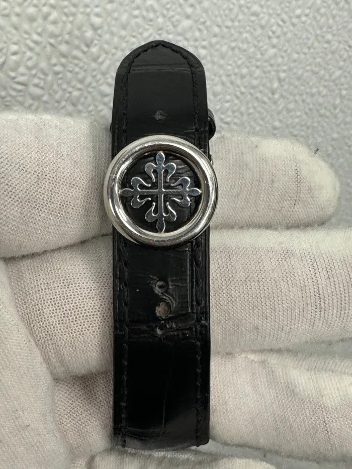 Watches Happy Jewelers Patek Philippe Calatrava 37mm 950 Platinum Silver Arabic Dial Watch Reference 5196P001