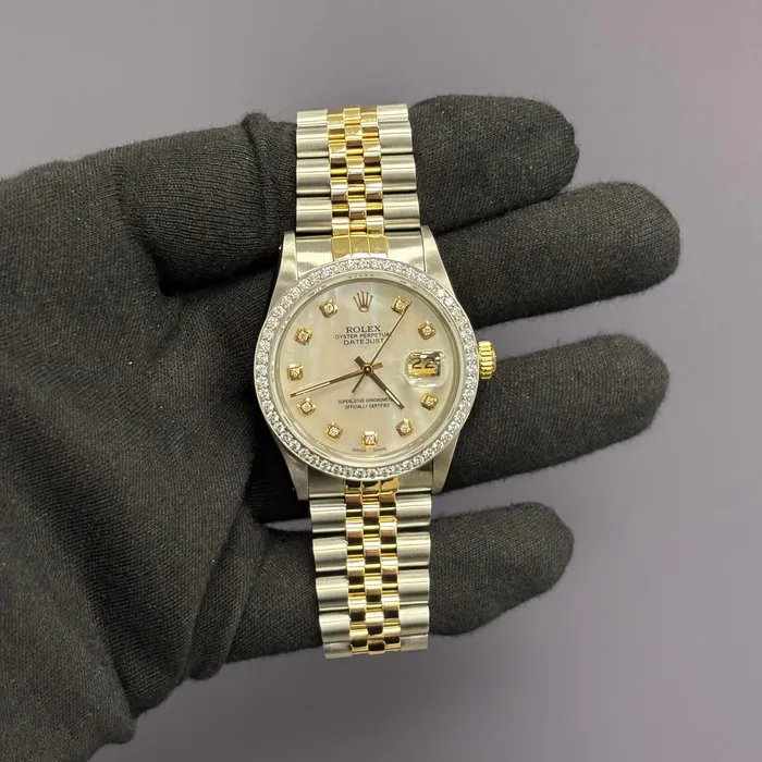 Watches Happy Jewelers Rolex Datejust 36mm MOP Dial Watch Ref 16013 Watches Happy Jewelers Rolex Datejust 36mm MOP Dial Watch Ref 16013