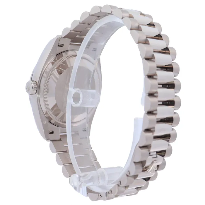 Watches Happy Jewelers Rolex DayDate 36mm White Gold Factory Pave Dial Watch Reference 128239