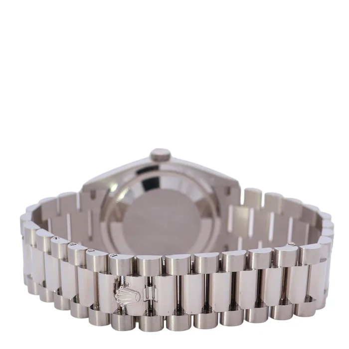 Watches Happy Jewelers Rolex DayDate 36mm White Gold Factory Pave Dial Watch Reference 128239